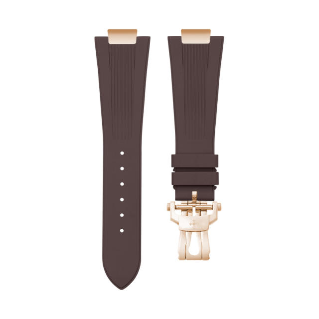 【Include Endlink+clasp】Rubber Strap For Patek Philippe 5711/1R Full rose gold Bracelet models