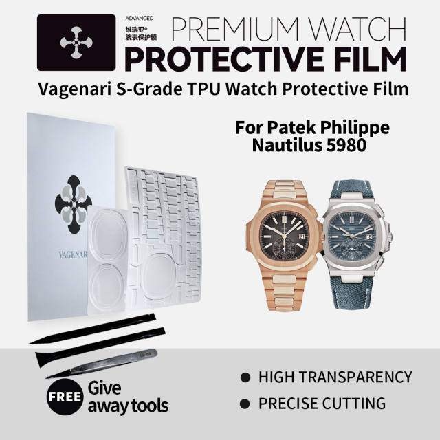 Vagenari S-Grade TPU Watch Protective Film For Patek Philippe Nautilus 5980