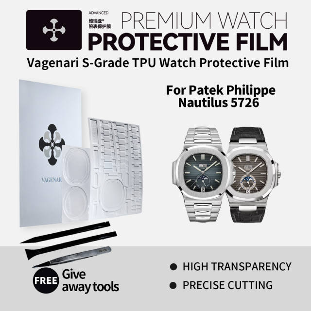 Vagenari S-Grade TPU Watch Protective Film For Patek Philippe Nautilus 5726