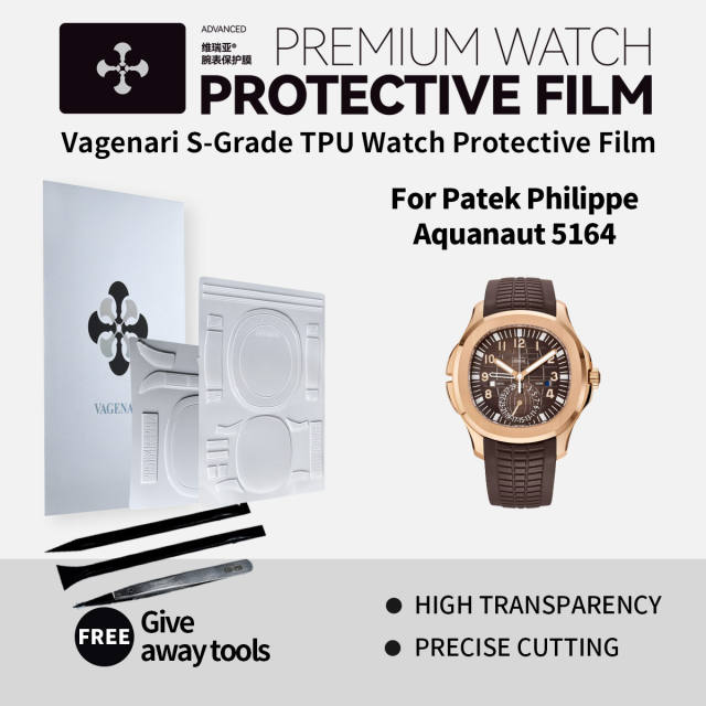 Vagenari S-Grade TPU Watch Protective Film For Patek Philippe Aquanaut 5164