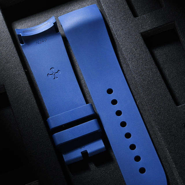 Rubber strap for Blancpain Air Command 42.5mm leather strap models