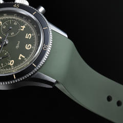 Rubber strap for Blancpain Air Command 42.5mm leather strap models