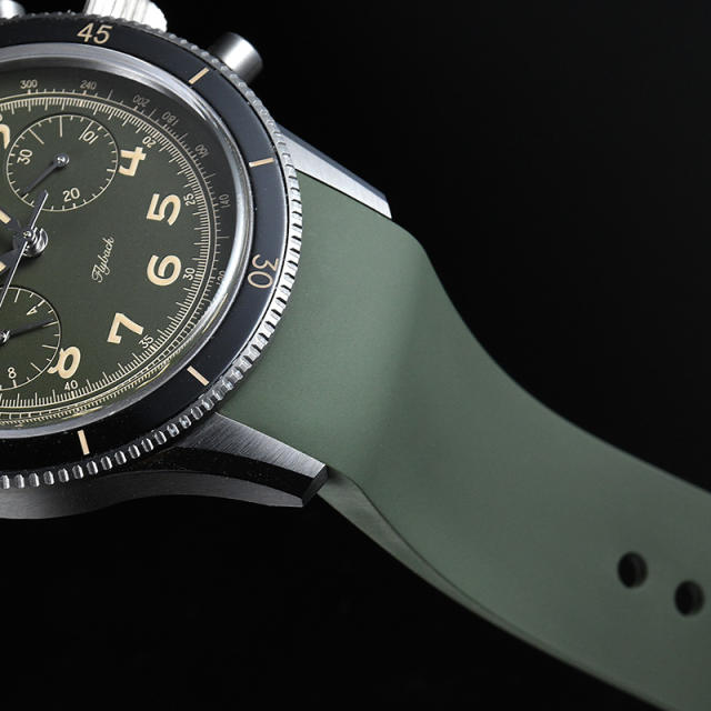 Rubber strap for Blancpain Air Command 42.5mm leather strap models