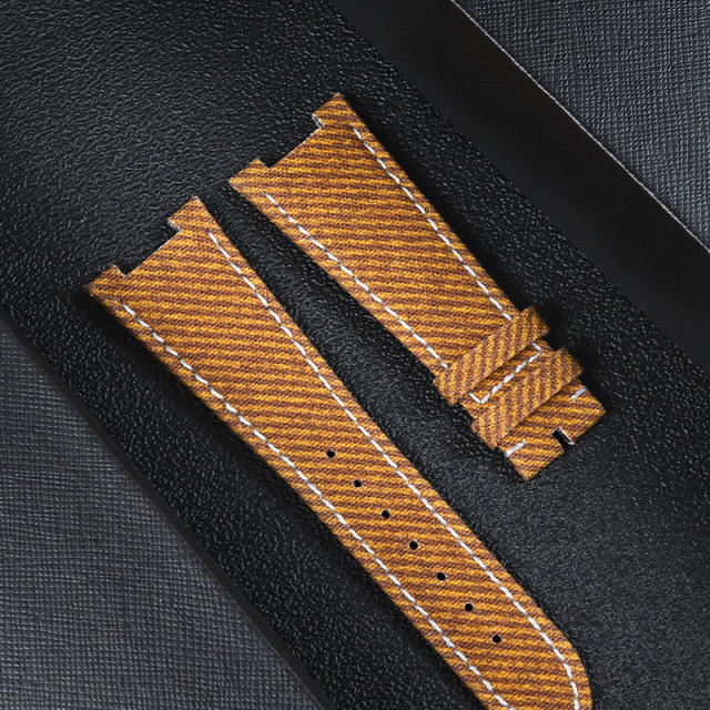 【Second Generation】 Denim pattern Leather strap for Patek Philippe Nautilus 5711R, 5712R, 5726A, 5980R (leather strap models)