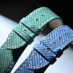 【Second Generation】 Denim pattern Leather strap for Patek Philippe Nautilus 5711R, 5712R, 5726A, 5980R (leather strap models)
