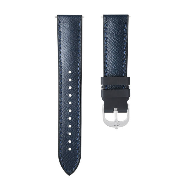 【Quick release spring bar】Premium Epsom Leather with Rubber Strap For All Watches 19.20.21.22.23mm