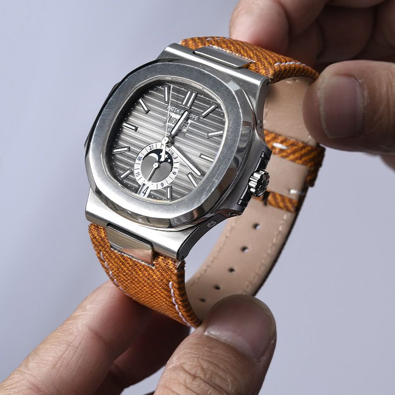 Denim pattern strap for Patek 5711R, 5712R, 5726A, 5980R