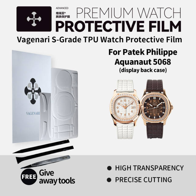Vagenari S-Grade TPU Watch Protective Film For Patek Philippe Aquanaut 5068 (display back case)