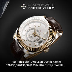 Vagenari S-Grade TPU Watch Protective Film For Rolex SKY-DWELLER Oyster 42mm 326135,326138,326139 leather strap models