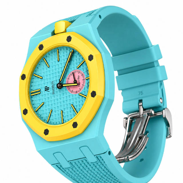 Vagenari Bio-Ceramic Case / FKM Rubber Strap For Swatch x AP Royal Oak