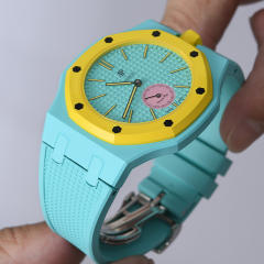 Vagenari Bio-Ceramic Case / FKM Rubber Strap For Swatch x AP Royal Oak