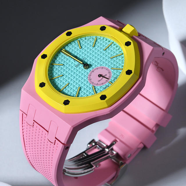 Vagenari Bio-Ceramic Case / FKM Rubber Strap For Swatch x AP Royal Oak