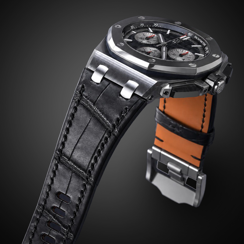 Alligator strap For Royal Oak Offshore 26420 Interchangeable Strap System