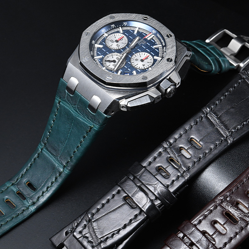 Alligator strap For Royal Oak Offshore 26420 Interchangeable Strap System