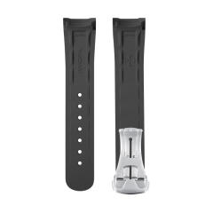 Rubber Strap For Speedmaster Moonwatch Chronograph 42 mm with Folding clasp