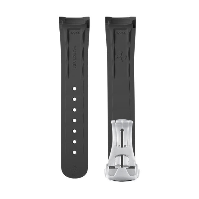 Rubber Strap For Speedmaster Moonwatch Chronograph 42 mm with Folding clasp