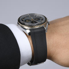 Rubber Strap For Speedmaster Moonwatch Chronograph 42 mm with Folding clasp