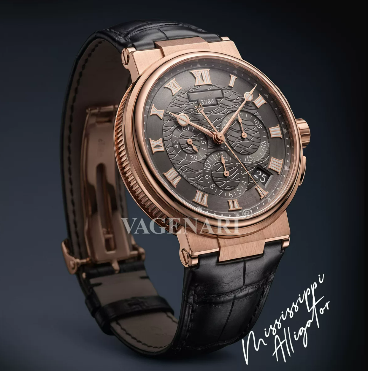 Vagenari Alligator strap for Breguet Marine 5527