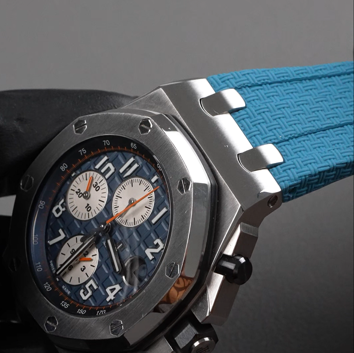 【Braided pattern】Rubber Strap For Royal Oak Offshore 42mm Chronograph