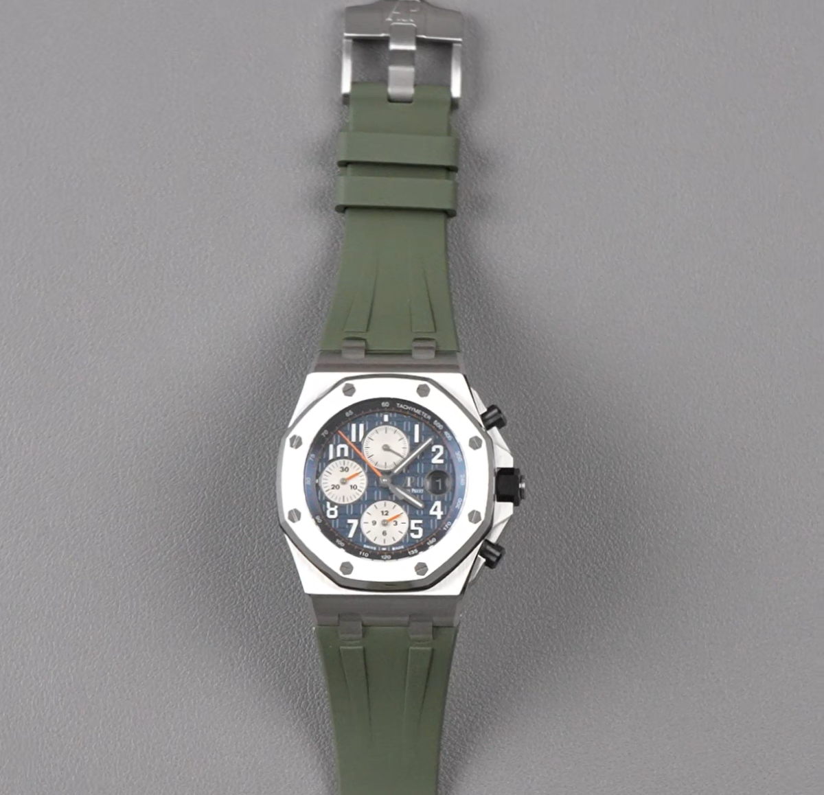 【New Design】Rubber Strap For Royal Oak Offshore 42mm Chronograph Tang Buckle