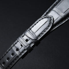 Alligator strap for Bvlgari Assioma AA44C13GLD 44mm