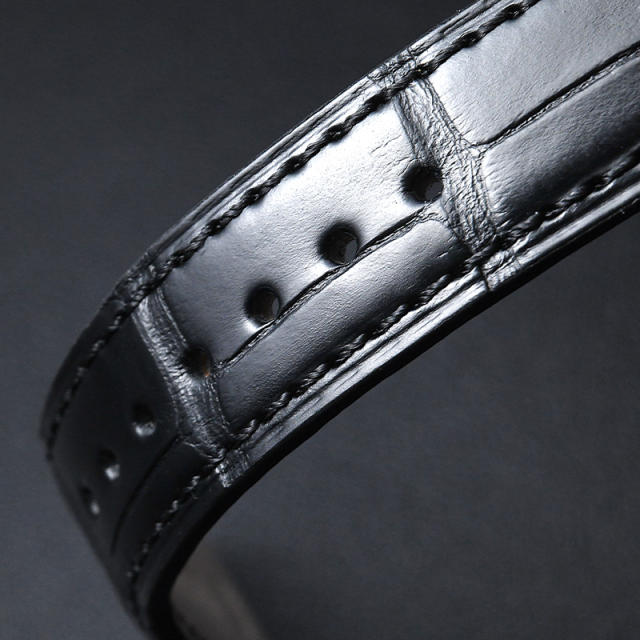 Alligator strap for Bvlgari Assioma AA44C13GLD 44mm