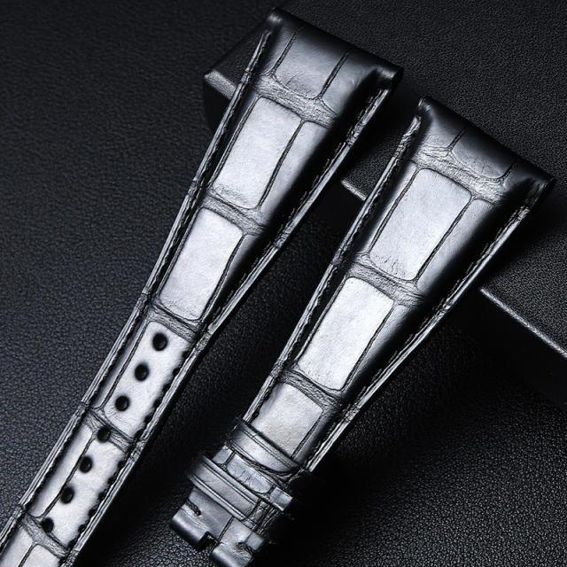 Alligator strap for Bvlgari Assioma AA44C13GLD 44mm