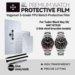 Vagenari S-Grade TPU Watch Protective Film For Tudor Black Bay 58/GMT M7939 3-link steel bracelet models