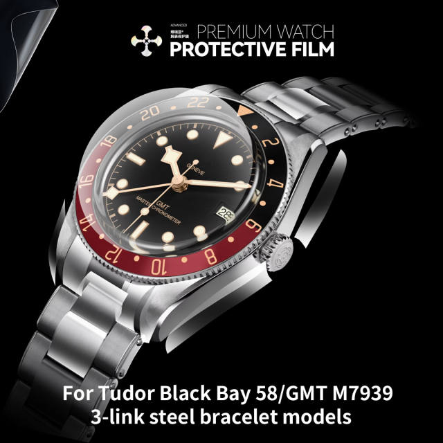 Vagenari S-Grade TPU Watch Protective Film For Tudor Black Bay 58/GMT M7939 3-link steel bracelet models