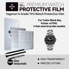 Vagenari S-Grade TPU Watch Protective Film For Tudor Black Bay 41mm  m7941 3-link steel bracelet models