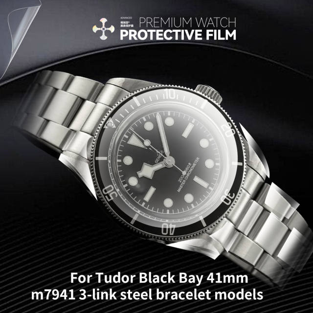 Vagenari S-Grade TPU Watch Protective Film For Tudor Black Bay 41mm  m7941 3-link steel bracelet models