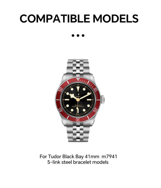 Vagenari S-Grade TPU Watch Protective Film For Tudor Black Bay 41mm  m7941 5-link steel bracelet models