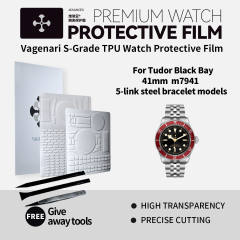 Vagenari S-Grade TPU Watch Protective Film For Tudor Black Bay 41mm  m7941 5-link steel bracelet models