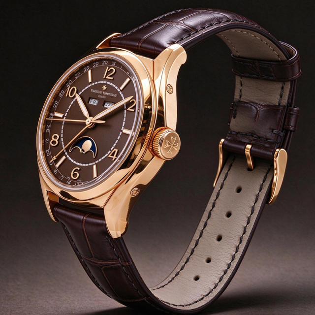 Alligator strap for Vacheron Constantin X40R2755 Fiftysix complete calendar