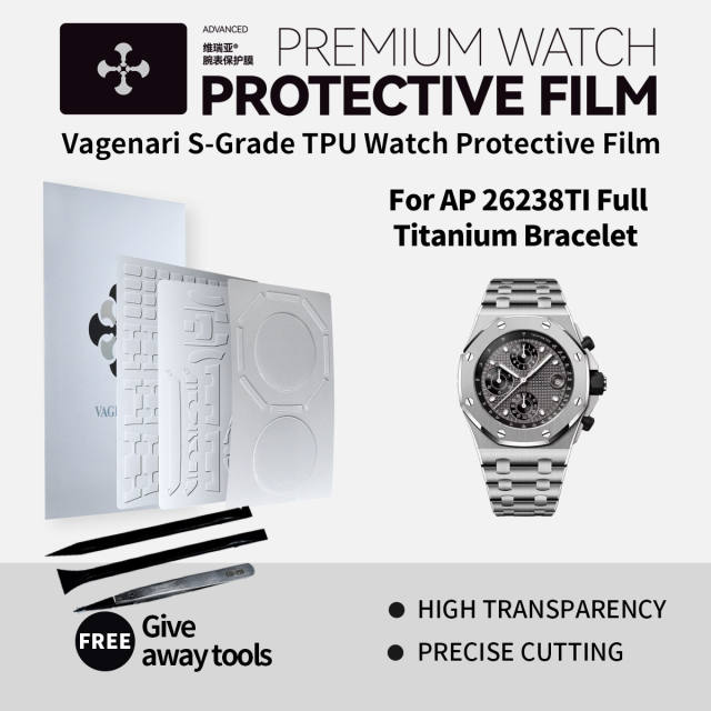 Vagenari S-Grade TPU Watch Protective Film For AP 26238TI Full Titanium Bracelet