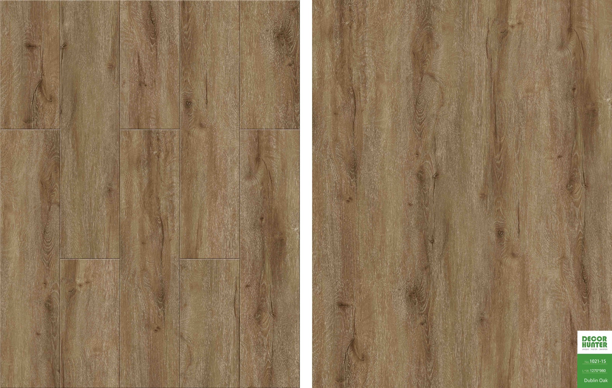 1021 Dublin Oak ｜Wood Grain Vinyl Flooring Film