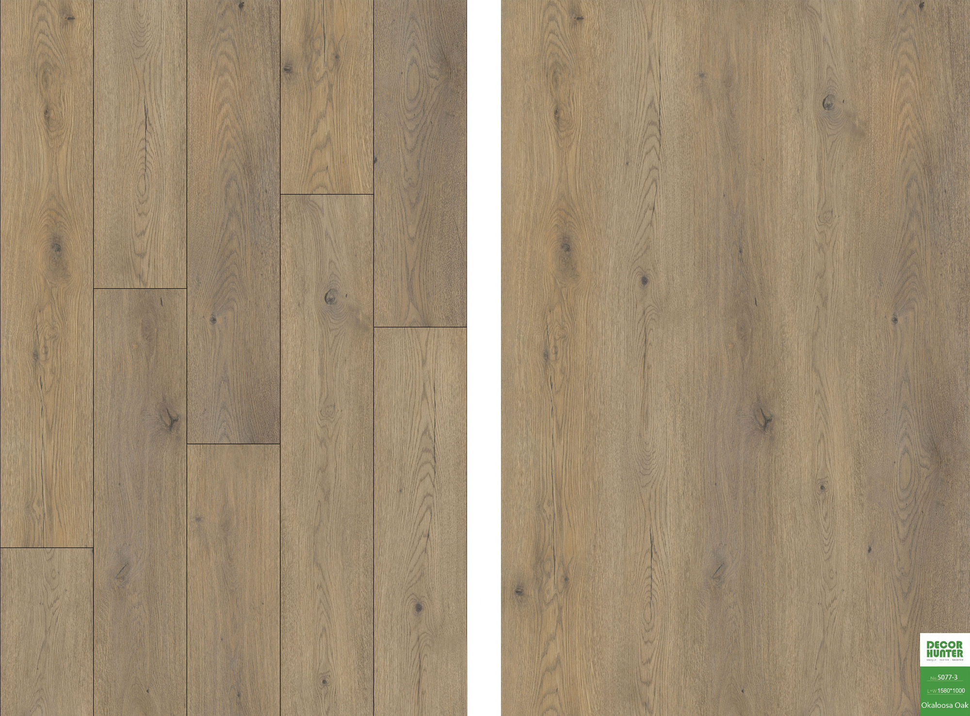 5077 Okaloose Oak｜Wood Grain Vinyl Flooring Film