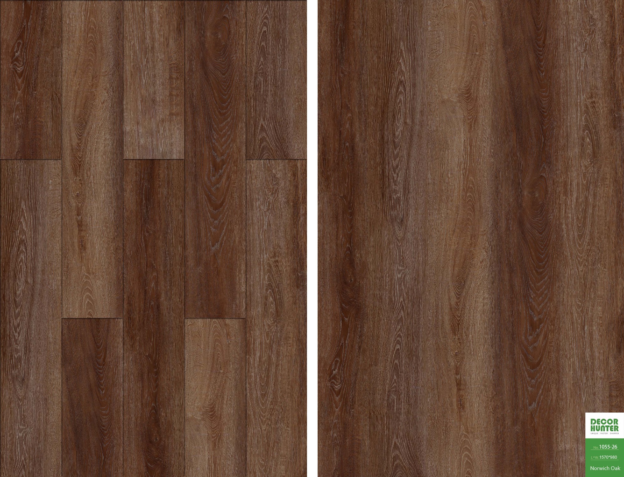 1055 Norwich Oak｜Wood Grain Vinyl Flooring Film