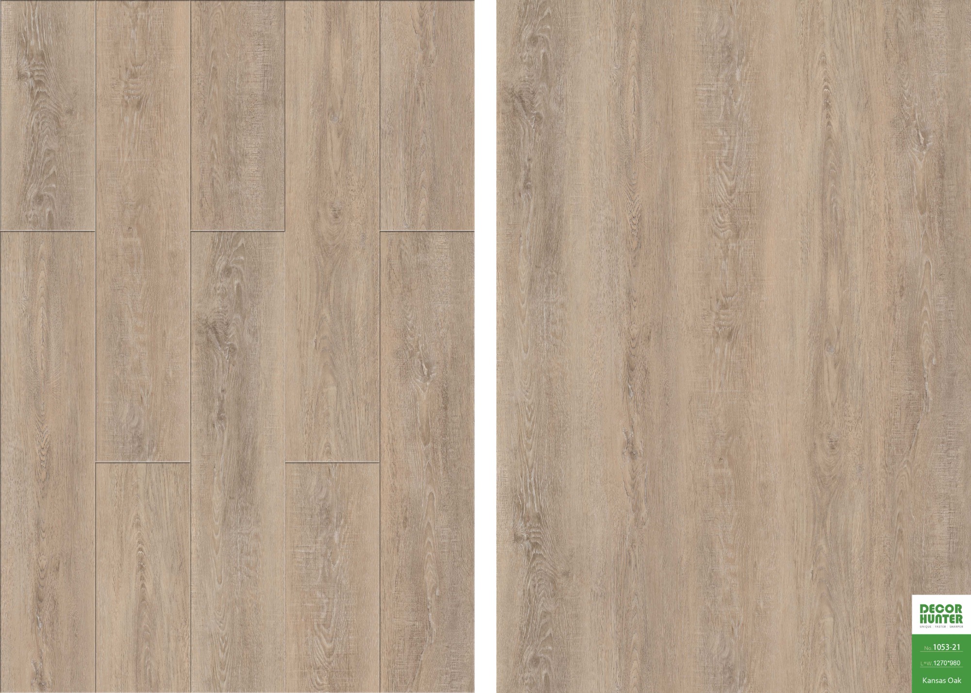 1053 Kansas Oak｜Wood Grain Vinyl Flooring Film