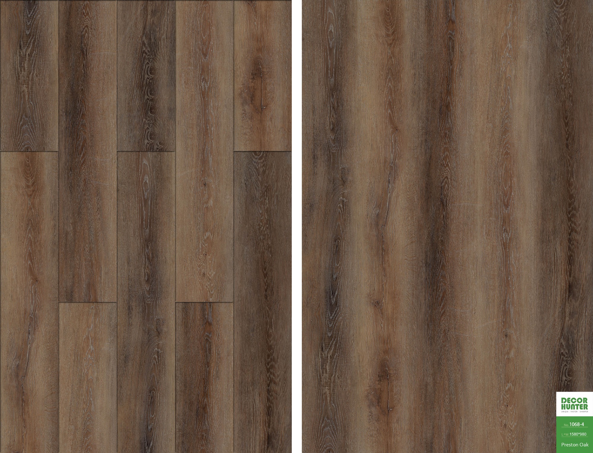 1068 Preston Oak｜Wood Grain Vinyl Flooring Film