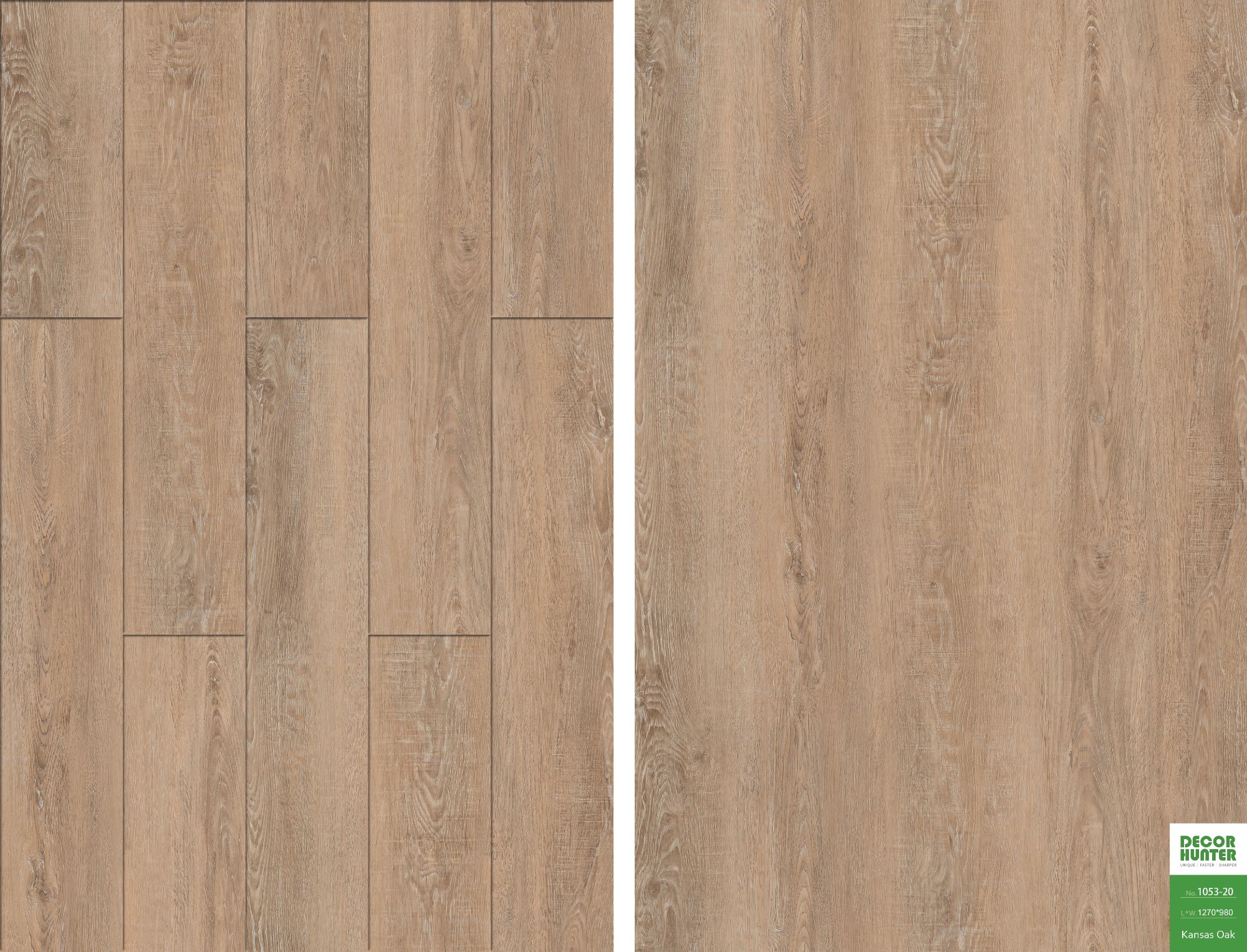 1053 Kansas Oak｜Wood Grain Vinyl Flooring Film