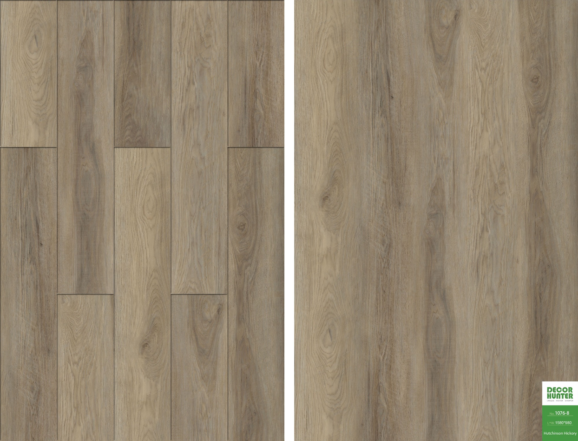 1076 Hutchinson Hictory｜Wood Grain Vinyl Flooring Film