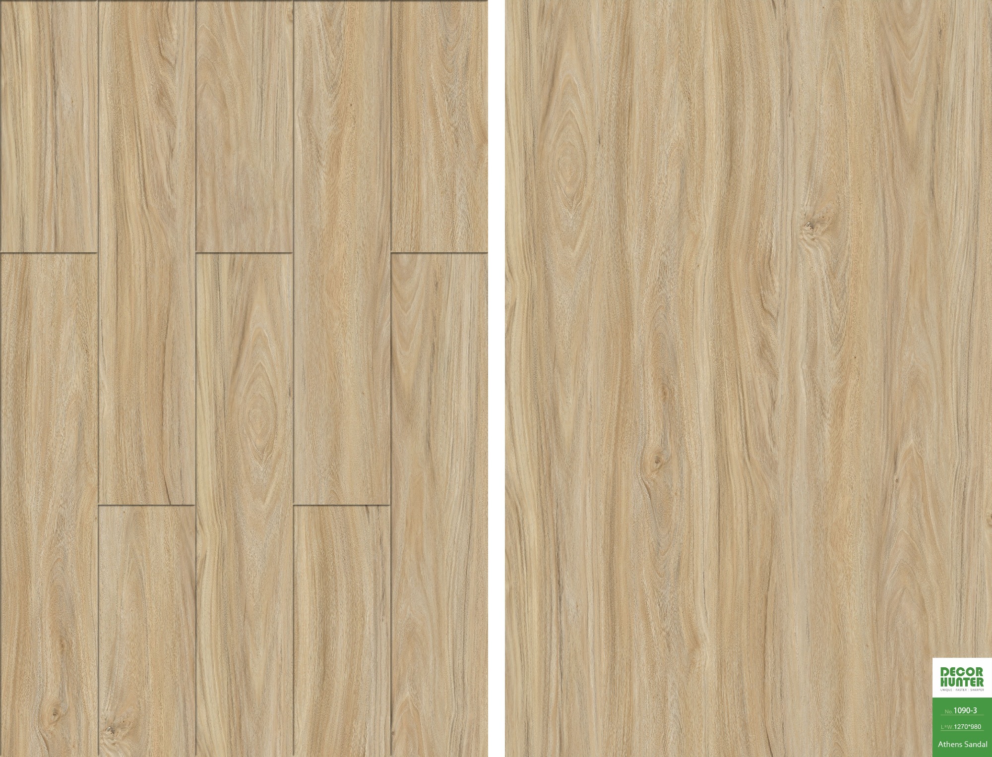 1090 Athens Sandals｜Wood Grain Vinyl Flooring Film