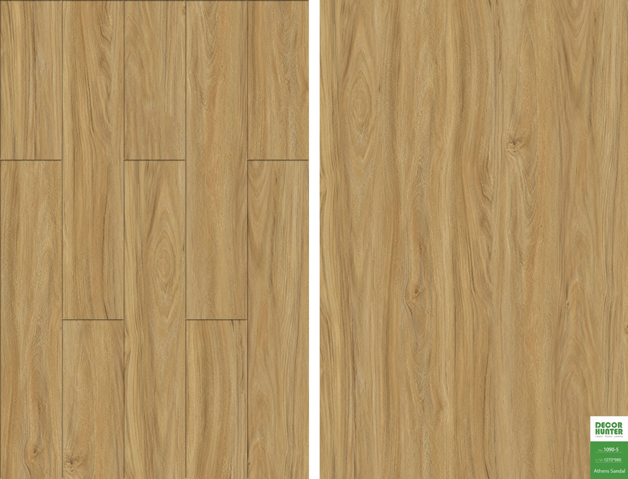 1090 Athens Sandals｜Wood Grain Vinyl Flooring Film