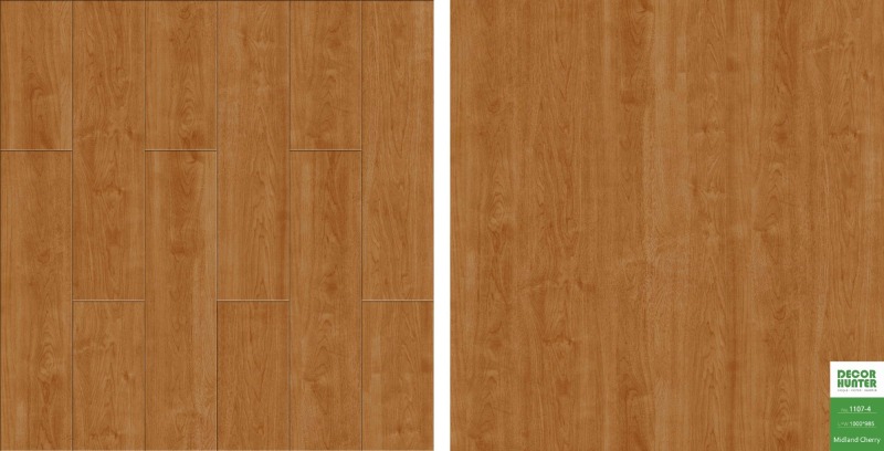 1107 Midland Cherry｜Wood Grain Vinyl Flooring Film