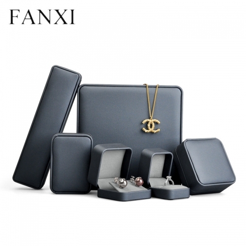 wholesale luxury leather jewelry boxes for ring earring pendant bangle bracelet necklace