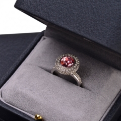 Black leather with microfiber jewelry box packaging custom for ring earring pendant bangle bracelet necklace