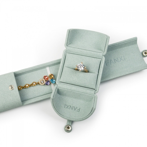 FANXI factory custom logo microfiber jewellery packaging box