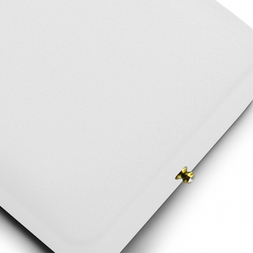 Octagon white leather jewelry packaging box with gray microfiber inside