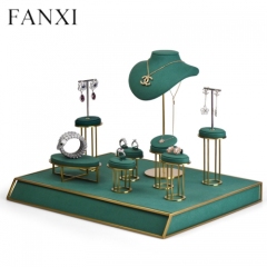 luxury window metal jewellery display stand props for ring earring pendant bangle bracelet necklace